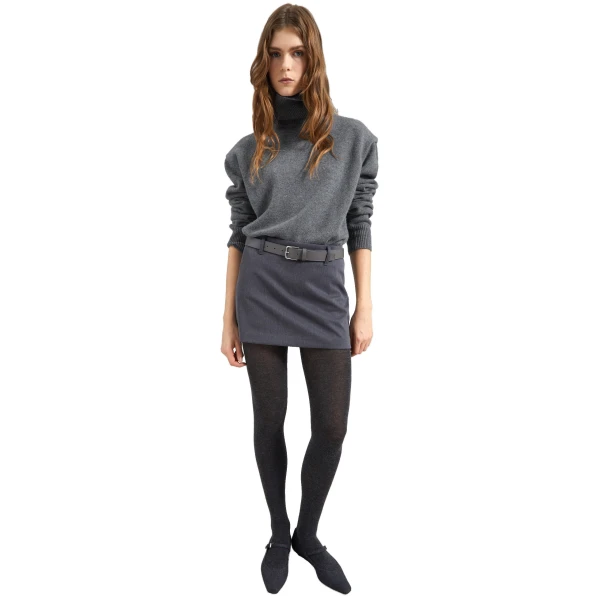 grey knitwear