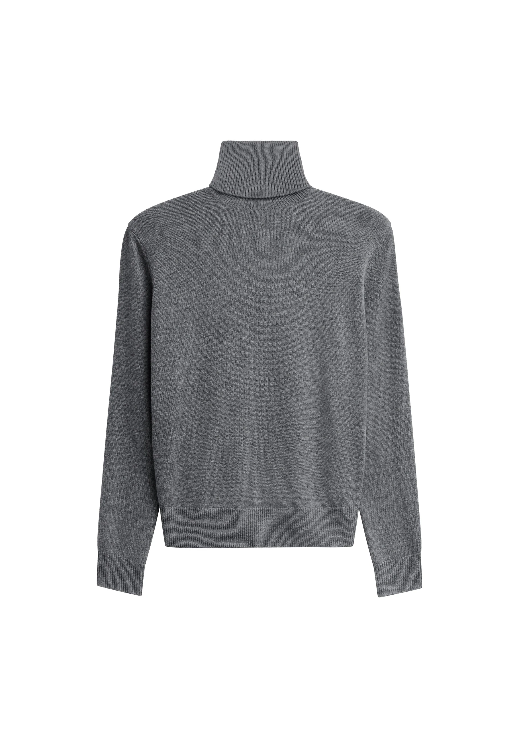 Koler Padded Knit Turtleneck in Grey by The Frankie Shop – Knitwear The Frankie Shop Koler Padded Knit Turtleneck