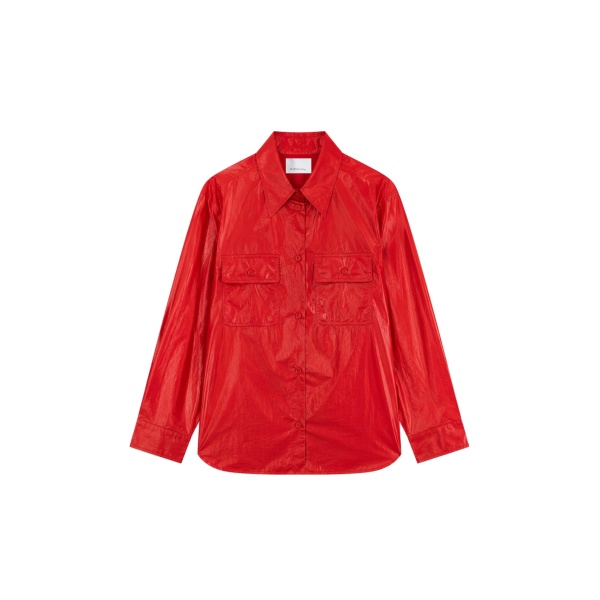 The Frankie Shop Laconi Lustrous Padded Shirt