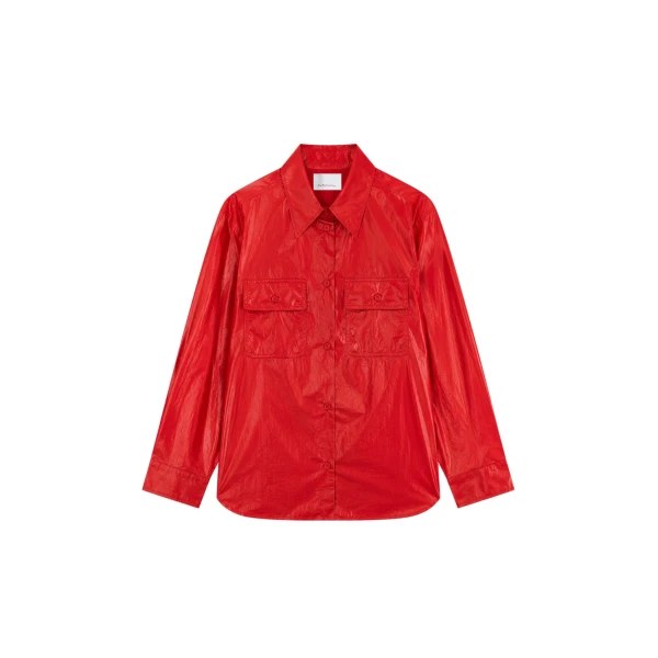 The Frankie Shop Laconi Lustrous Padded Shirt