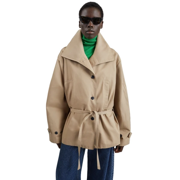 The Frankie Shop Lahti Belted Short Coat