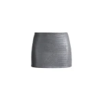 The Frankie Shop Leona Croc Faux Leather Mini Skirt
