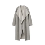 The Frankie Shop Leroy Reversible Funnel Neck Wool Coat