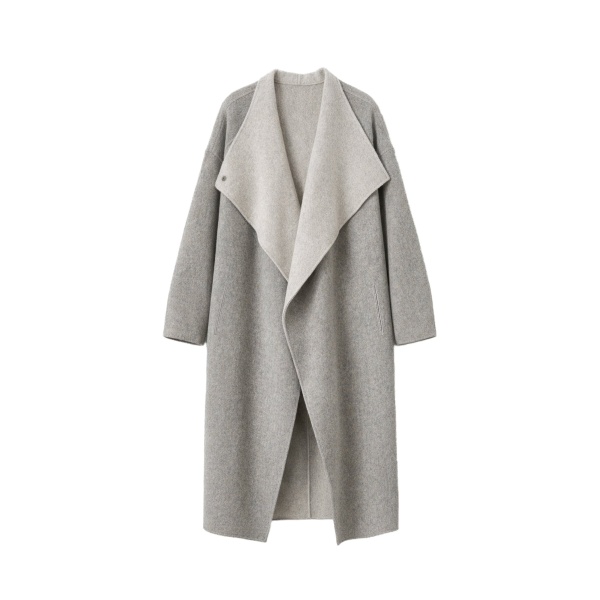 The Frankie Shop Leroy Reversible Funnel Neck Wool Coat