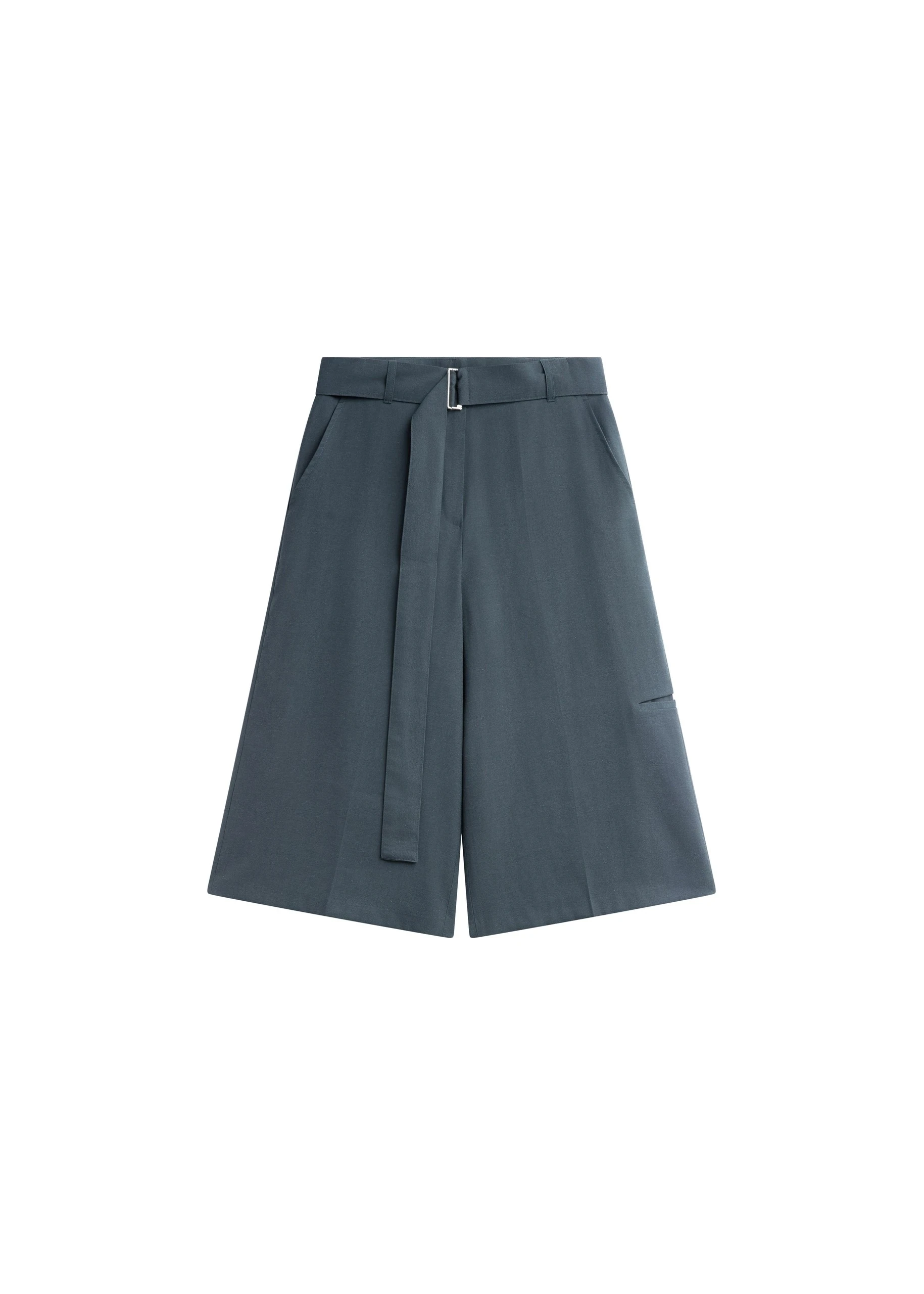 Lioni Tailored Bermuda Shorts in Deep Teal by The Frankie Shop – Shorts The Frankie Shop Lioni Tailored Bermuda Shorts
