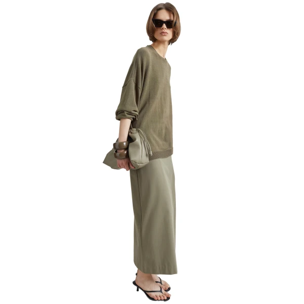 The Frankie Shop Lisle Front Slit Pencil Skirt