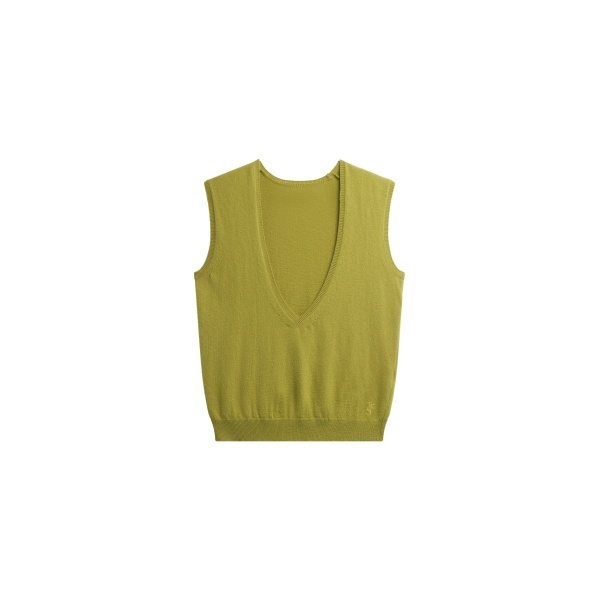 The Frankie Shop Lizan Deep V Neck Knit Vest