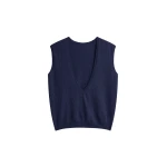 The Frankie Shop Lizan Deep V Neck Knit Vest