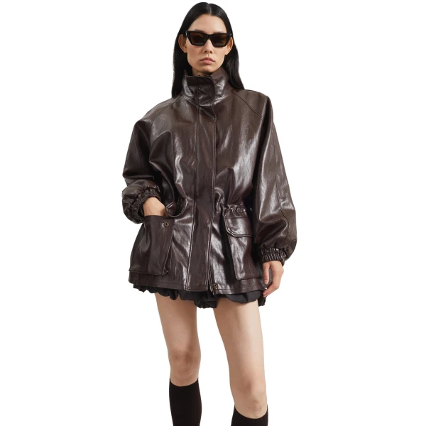 The Frankie Shop Lommel Faux Leather Jacket