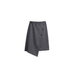 The Frankie Shop Lowell Asymmetric Midi Skirt