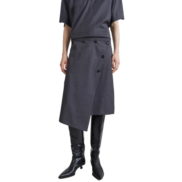 grey melange skirts