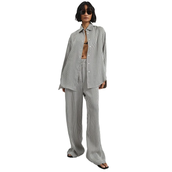 The Frankie Shop Lui Striped Silk Shirt