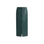 The Frankie Shop Maybelle Leather Front Slit Pencil Skirt