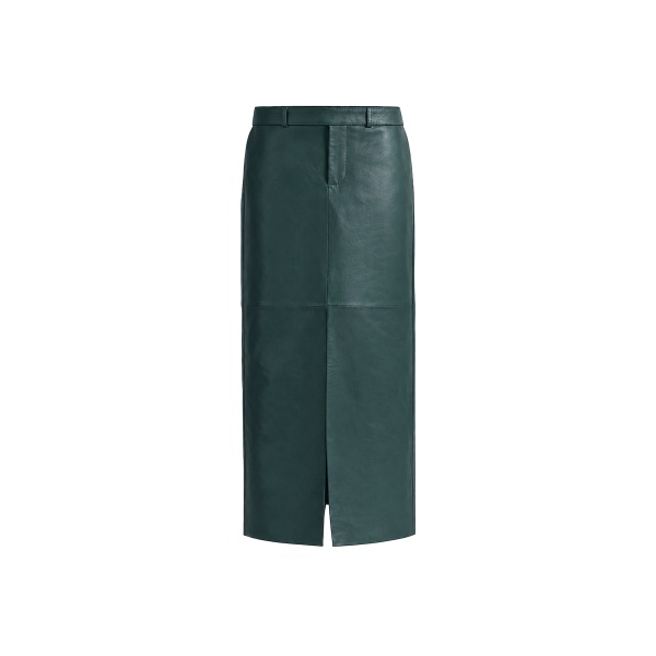 The Frankie Shop Maybelle Leather Front Slit Pencil Skirt