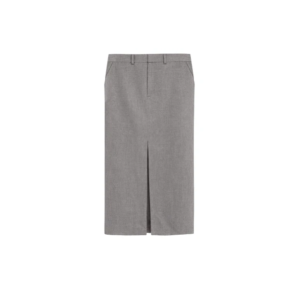 The Frankie Shop Maybelle Wool Front Slit Pencil Skirt