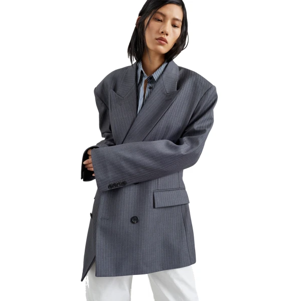 grey/white pinstripe jackets