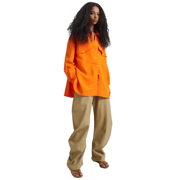 The Frankie Shop Miery Linen Oversized Shirt