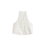 The Frankie Shop Miglia Linen Trapeze Vest
