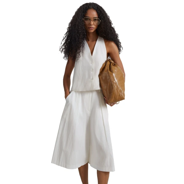 The Frankie Shop Miglia Linen Trapeze Vest