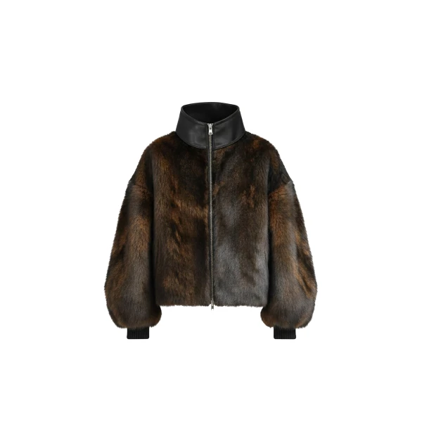 The Frankie Shop Milano Fur Bomber Jacket