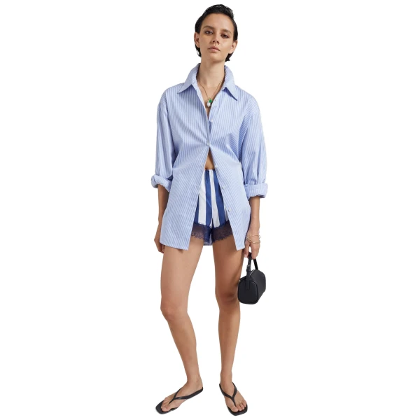 navy/white stripe shorts