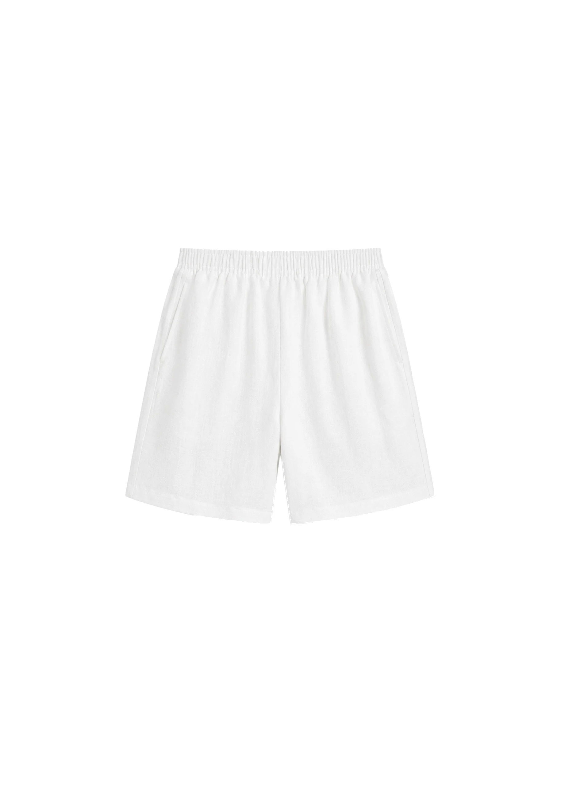 Mineo Linen Shorts in White by The Frankie Shop – Shorts The Frankie Shop Mineo Linen Shorts
