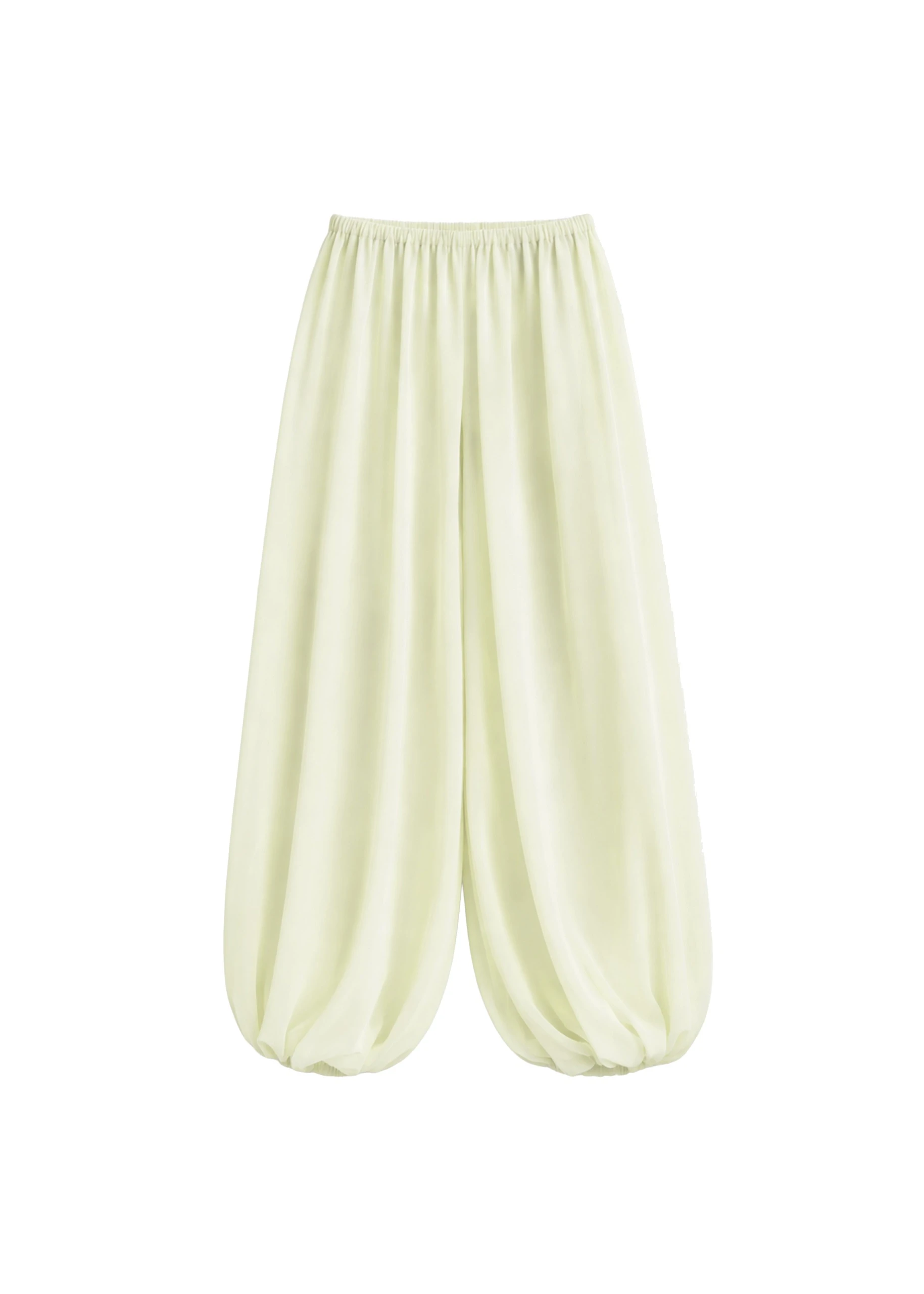 Mio Sheer Balloon Pants in Pale Yellow by The Frankie Shop – Pants The Frankie Shop Mio Sheer Balloon Pants