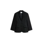Mirbel Cinched Blazer in Black by The Frankie Shop – Jackets The Frankie Shop Mirbel Cinched Blazer