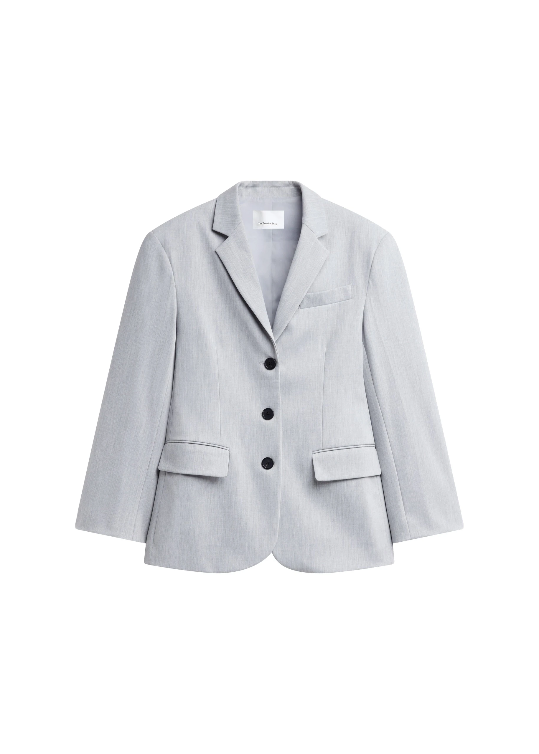 Mirbel Cinched Blazer in Light Grey by The Frankie Shop – Jackets The Frankie Shop Mirbel Cinched Blazer