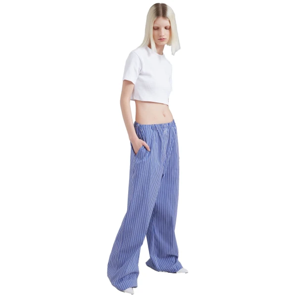 blue multi stripe pants