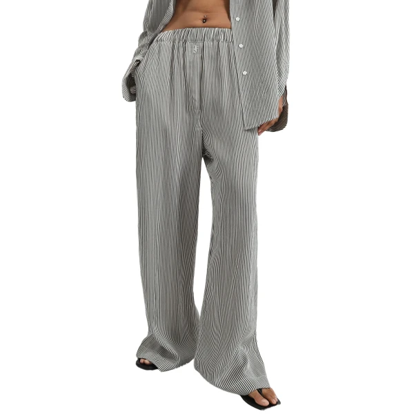 black/white stripe pants