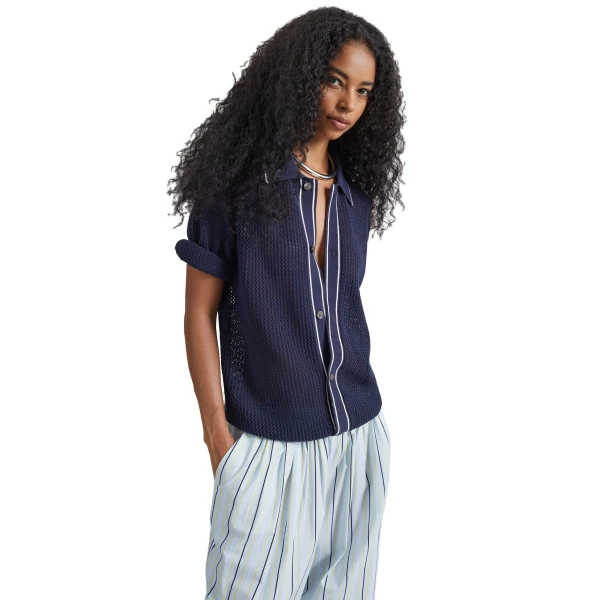 The Frankie Shop Monza Crochet Knit Cardigan