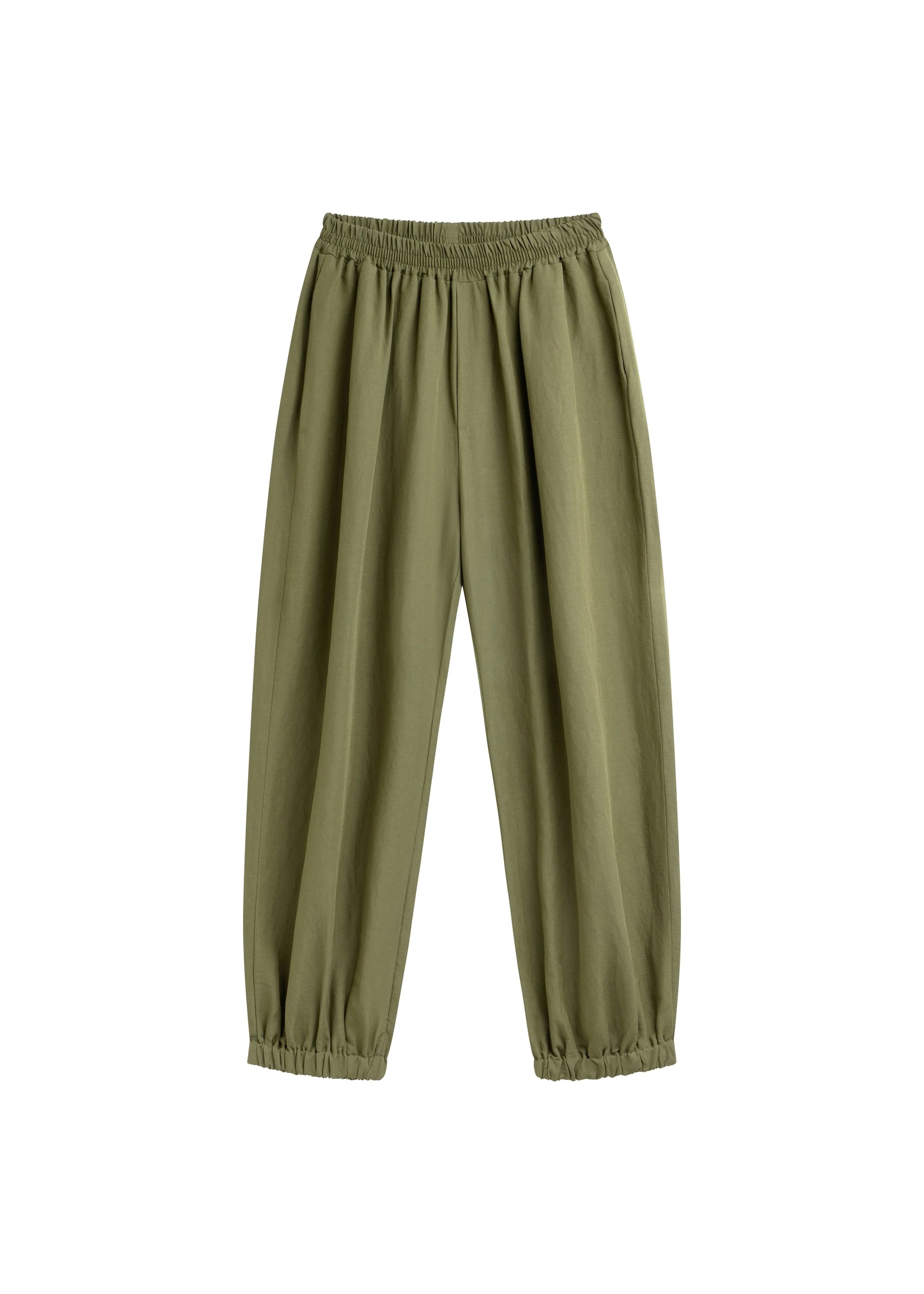 Morat Linen Balloon Pants in Olive by The Frankie Shop – Pants The Frankie Shop Morat Linen Balloon Pants