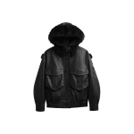 The Frankie Shop Napa Leather Hooded Jacket