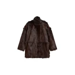 The Frankie Shop Nerola Funnel Neck Fur Coat