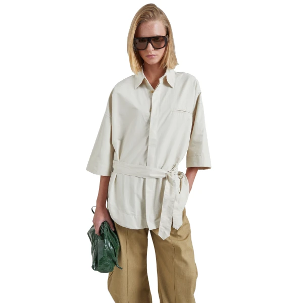 The Frankie Shop Odesa Belted Shirt
