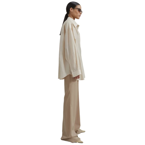 The Frankie Shop Ola Semi-Sheer Button Up Shirt