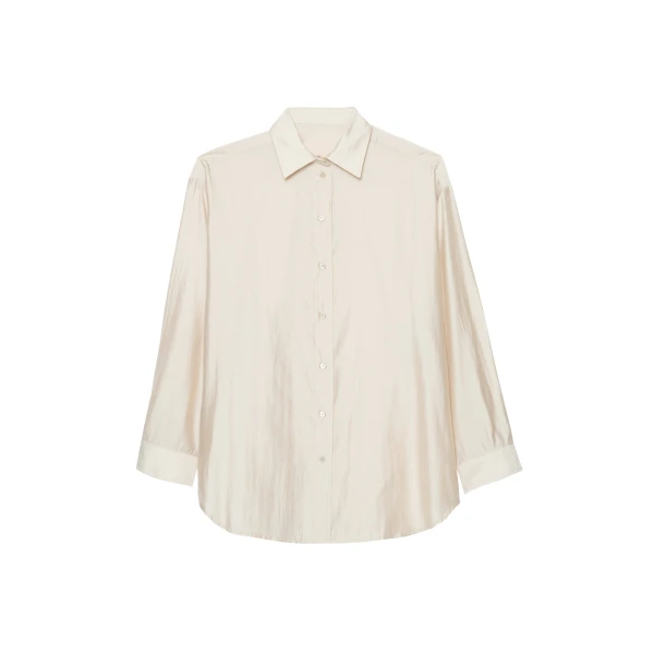 The Frankie Shop Ola Semi-Sheer Button Up Shirt