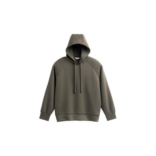 Olian Neoprene Hoodie in Dark Olive