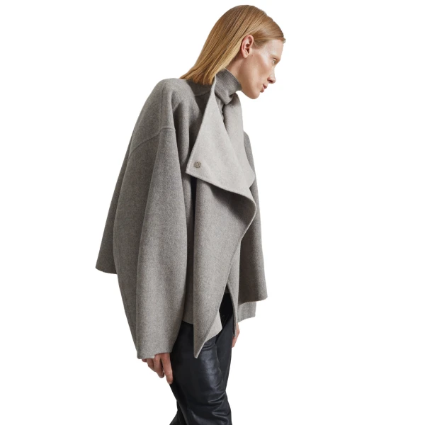 The Frankie Shop Onelle Wool Reversible Short Coat