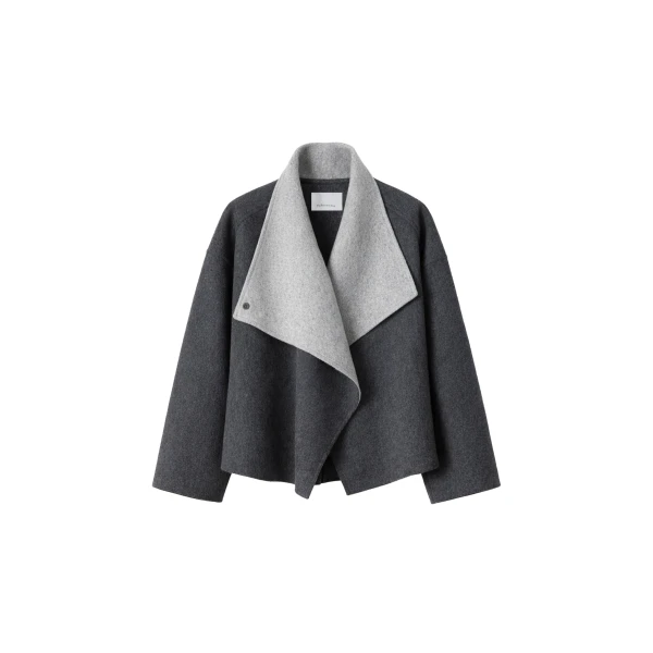 The Frankie Shop Onelle Wool Reversible Short Coat