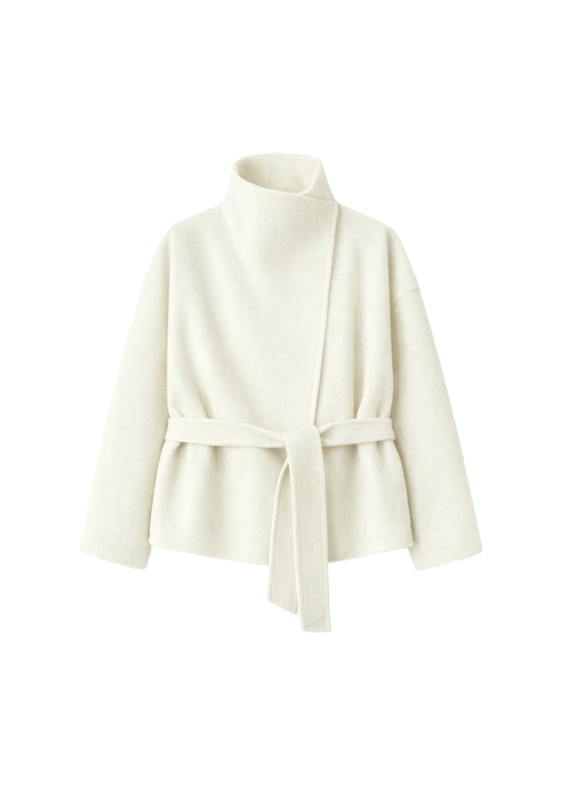 Onelle Wool Short Coat in White by The Frankie Shop – Coats The Frankie Shop Onelle Wool Short Coat