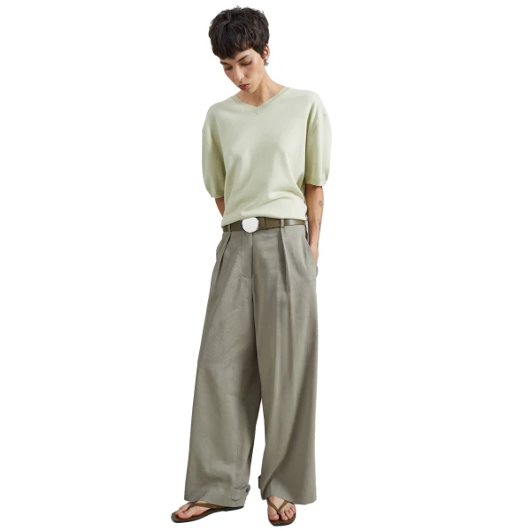 The Frankie Shop Ornan V-Neck Knit Pullover