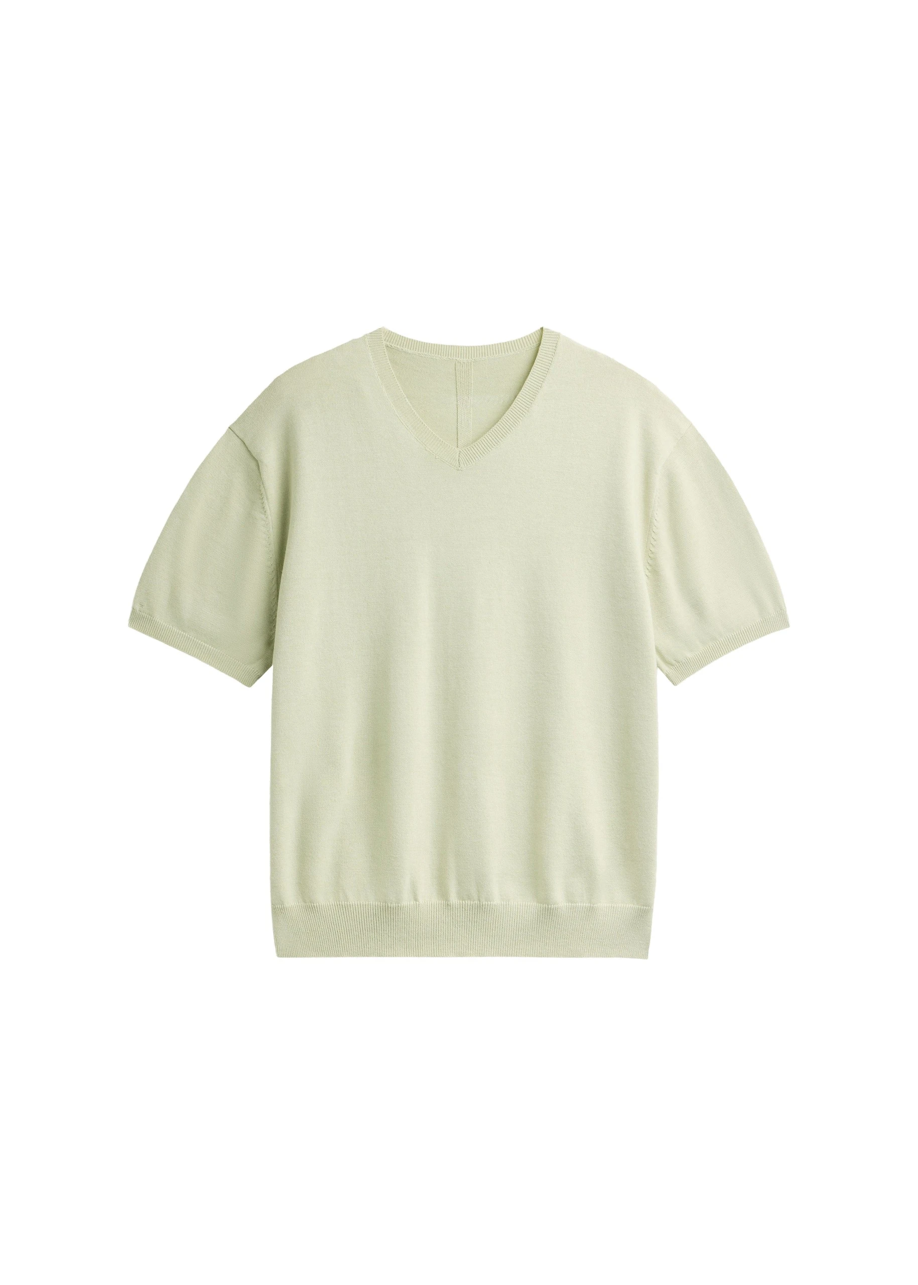 Ornan V-Neck Knit Pullover in Sage by The Frankie Shop – Knitwear The Frankie Shop Ornan V-Neck Knit Pullover