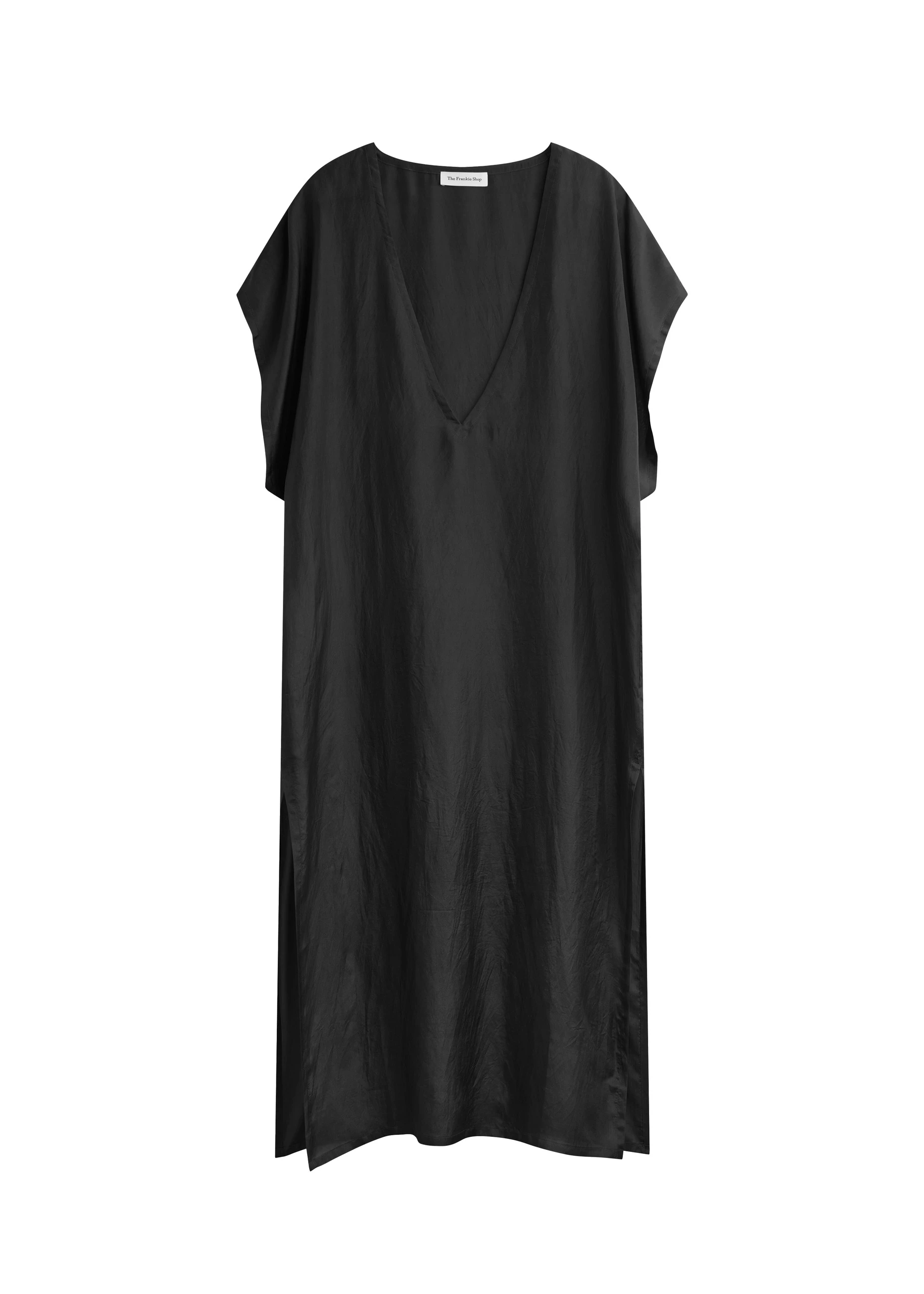 Ostuni Sheer Silk Kaftan Dress in Black by The Frankie Shop – Dresses The Frankie Shop Ostuni Sheer Silk Kaftan Dress