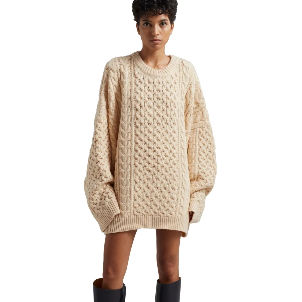 cream knitwear