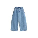 The Frankie Shop Palmi Cropped Barrel Leg Jeans