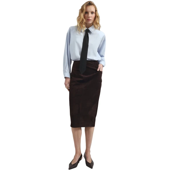 The Frankie Shop Patti Neck Tie Shirt