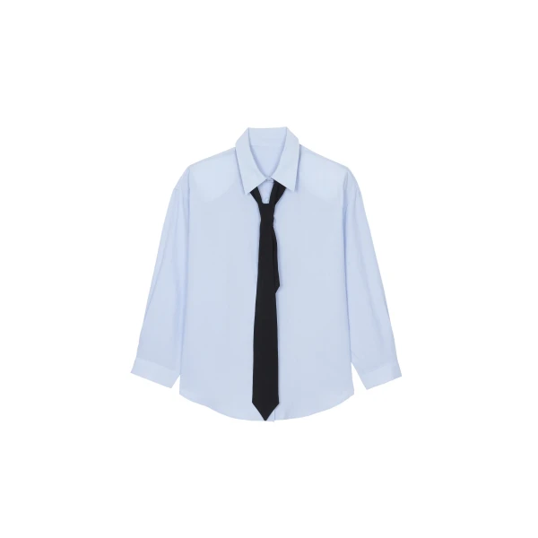 The Frankie Shop Patti Neck Tie Shirt