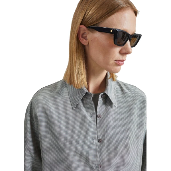 checked grey tops
